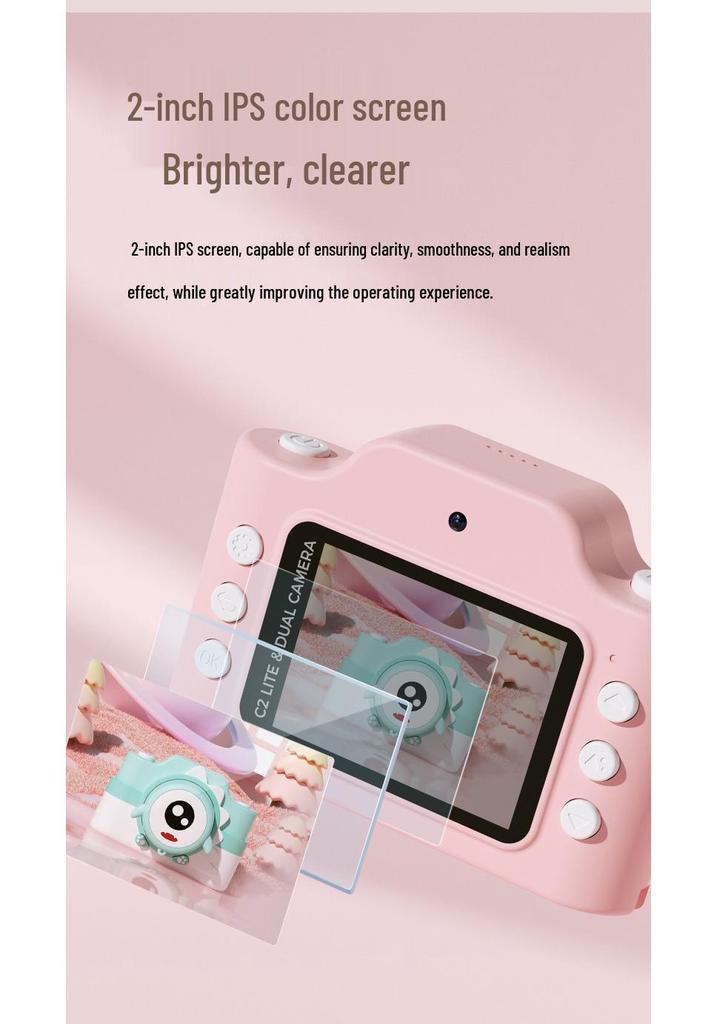 C2 Dual Lens Kids' Touch Screen Camera - Perfect Birthday Gift for Children's Play
