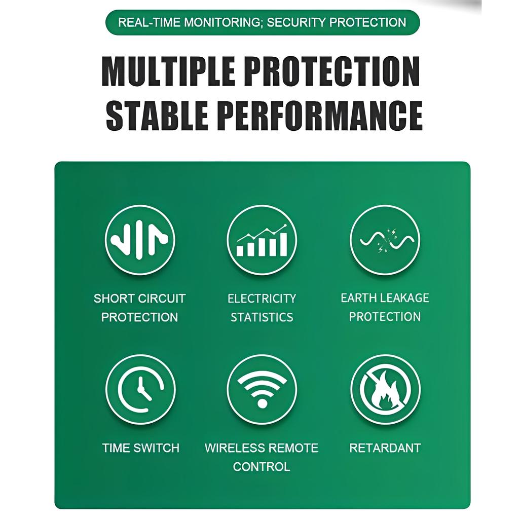 Smart WiFi Metering Energy Meter 63A Leakage Voltage Current Auto Reclosing Protector Relay Switch Circuit Breaker Smart Life
