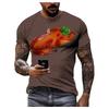 Summer Round Neck 3D Food Pattern Print Top Fashionable Casual Hip Hop Short Sleeved Men's T-shirts