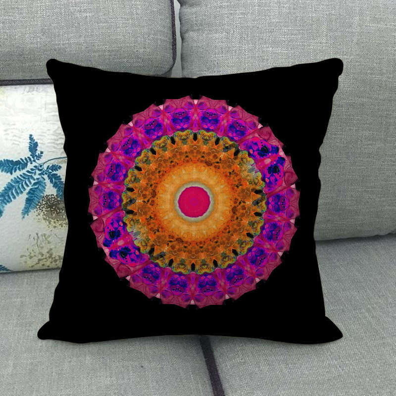 Bohemian Geometric Patterns Digital Printing Short Plush Pillow Covers For Car Sofa Office Cushion Cover Home Goods