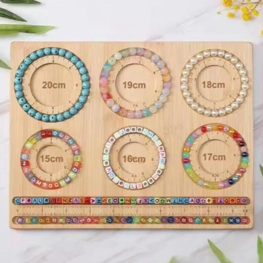 Schmuckherstellung Perlenbrett 15-20cm Skala   Holz Schmuckherstellung Zubehör Perlenablage für Handwerk