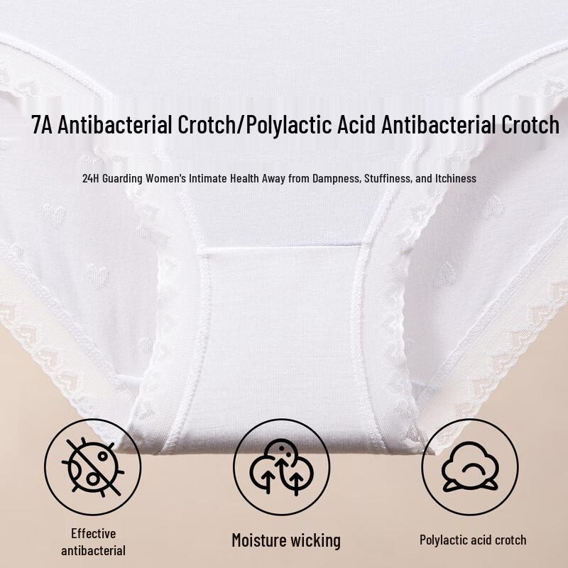 Miiow Women's Modal Heart Jacquard High-Waist Briefs