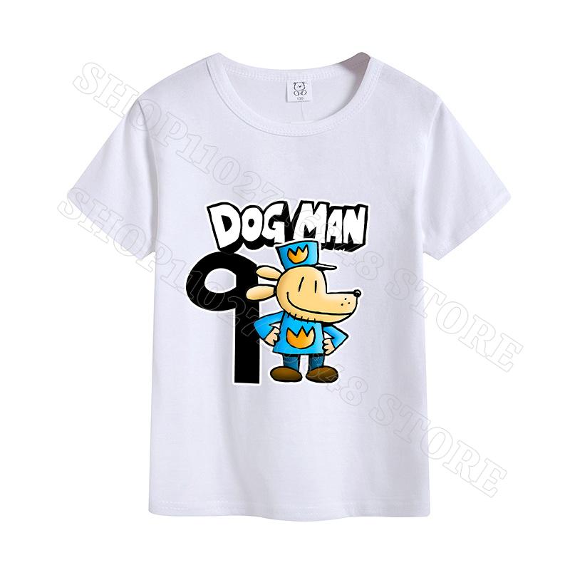 Dog Man Unisex T-shirt Summer Clothes Cotton Comfortable Short Sleeves Birthday Tops Cartoon Anime Graphic Print T Shirts Gifts