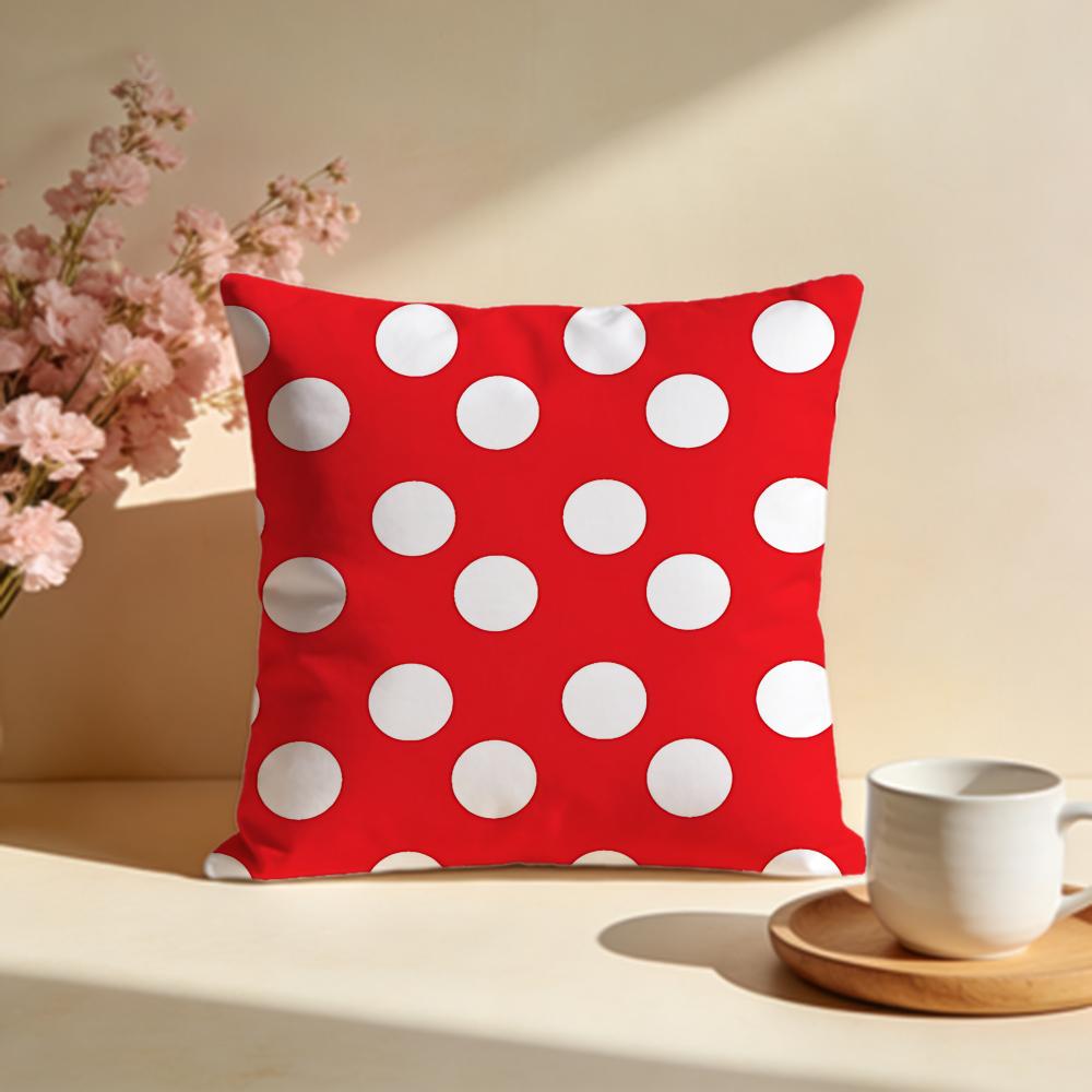 Cheerful Polka Dot Cushion Cover Soft Pillow Cases for Home Bedroom Living Room Sofa