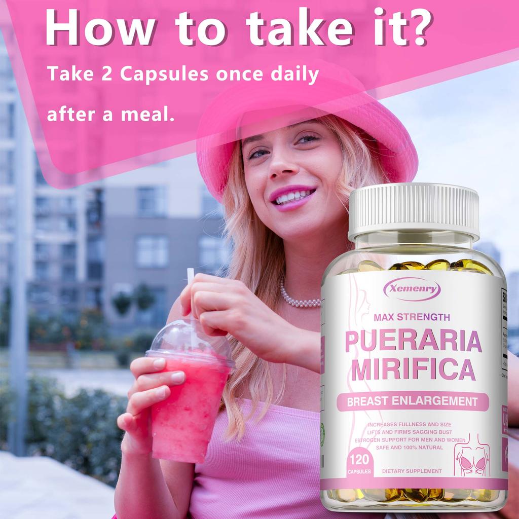 PUERARIA MIRIFICA 5000mg 120 Vegan Caps Breast Firming Plant-based Natural