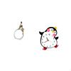 Penguin Girl Figurine Wooden Wall Clock Abstract Women Statue Lovely Bedroom Centerpiece Decorative