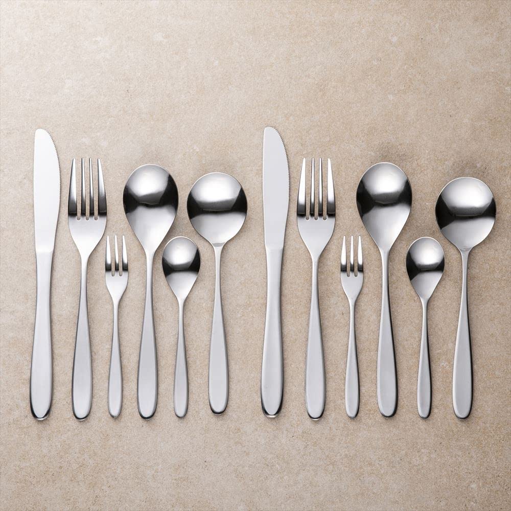 Kai Corporation Dinner Cutlery Set of 6 12 Dishwasher and Dryer For 2 Stainless Steel Types, Pieces, Safe, People, Spoon, Fork, Knife,