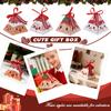8Pcs Christmas Candy Boxes Christmas Gift Boxes With Ribbon For Xmas Birthday New Year Party Accessories Supplies