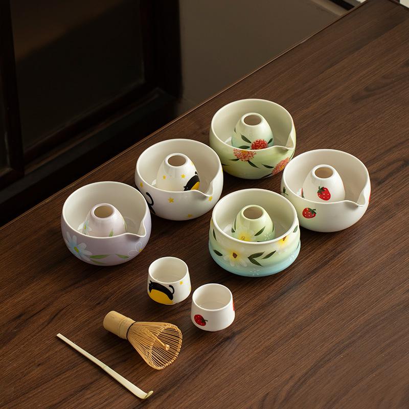 Japanese Style Matcha Blender Set Bamboo Tea Brush Teaspoon Tea Bowl Matcha Tool Whisk Tea Making Ceremony Accessory 2025 New