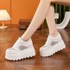 Little white shoes women's 2025 summer new thick-soled muffin shoes hollow breathable mesh sandals casual inner height-increasing women's shoes