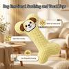Plush Bone Dog Toy Soft Bone Dog Chew Toy with Gentle Sound Low Noise Tooth Cleaning Toy for Small Medium Dogs Teething Snuggling