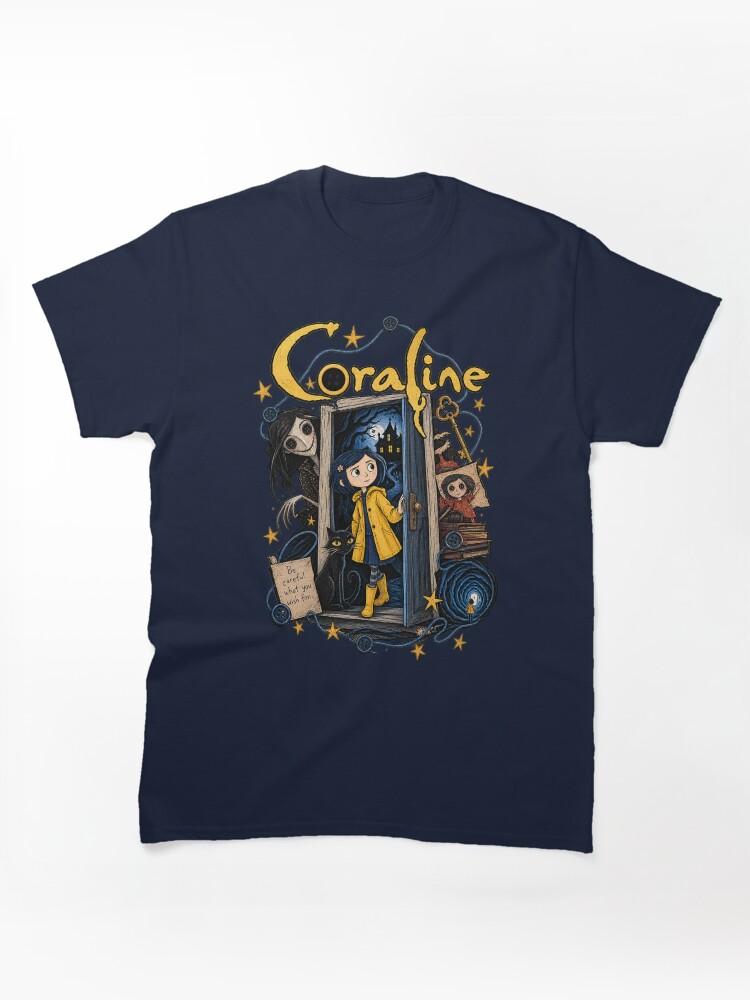 Coraline Vintage Coraline, Coraline Yellow Raincoat Graphic, Dark Fantasy Gothic Horror Classic T-Shirt