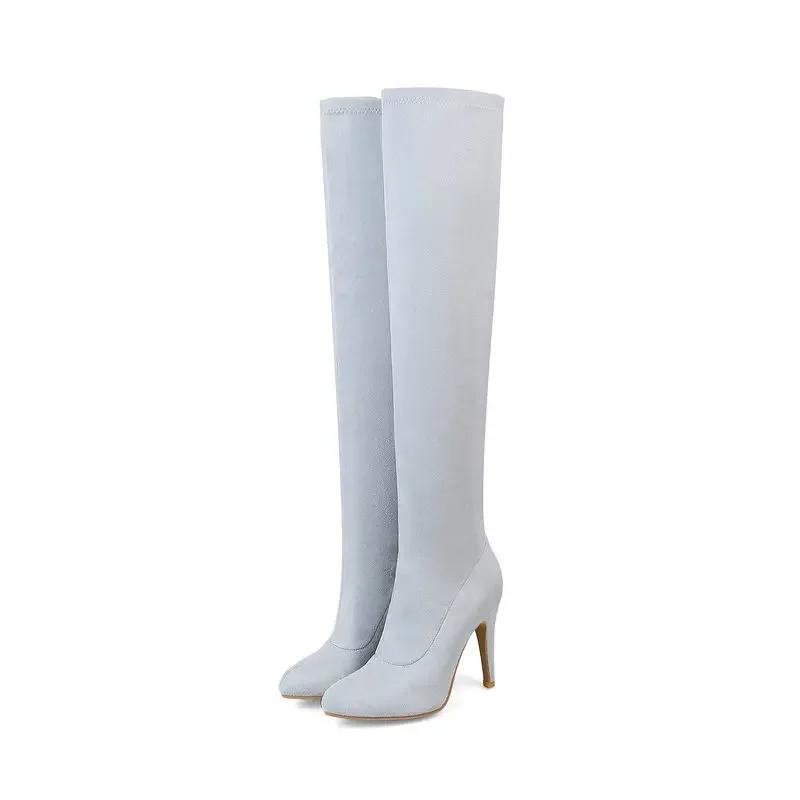 Fashion 2025 New Fashion Fall/Winter Super High Heel Stiletto Lace Up Super Long Scrub Ladies Over the Knee Boots