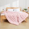 Double Sided Thickened Warm Soft Faux Rabbit Fur Bubble Plush Blanket Tuscany Style for Office Nap Sofa Throw Bedroom Decor Home