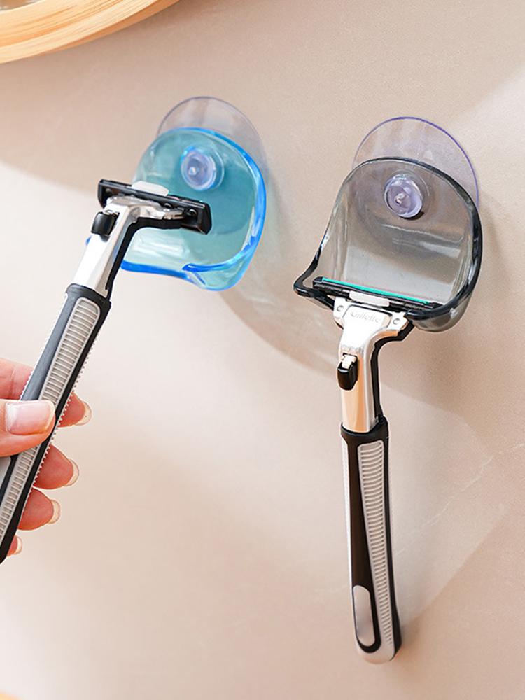 Powerful Vacuum Suction Cup Hooks Multifunctional Shaver Hanging Rack Reusable Suction Shower Hook for Towel Bathrobe Loofah