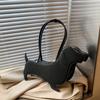 Three-dimensional Dachshund Shoulder Bag PU Leather Retro Dog Shaped Handbag Korean Design Underarm Bag Funny Cartoon Purse Sac