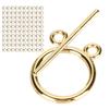 100 Sets Toggle Clasps Gold Color Alloy Bracelet OT Buckle DIY Jewelry Making Supplies