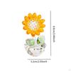 Collectible Sunflower Glass Ornament for Table Decoration Small Piece with Bud