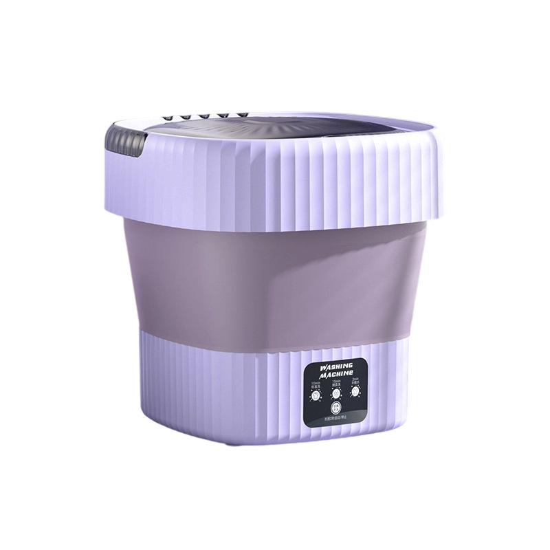 Compact Energy-Saving Automatic Washing Machine with Drain Basket for Underwear & Socks