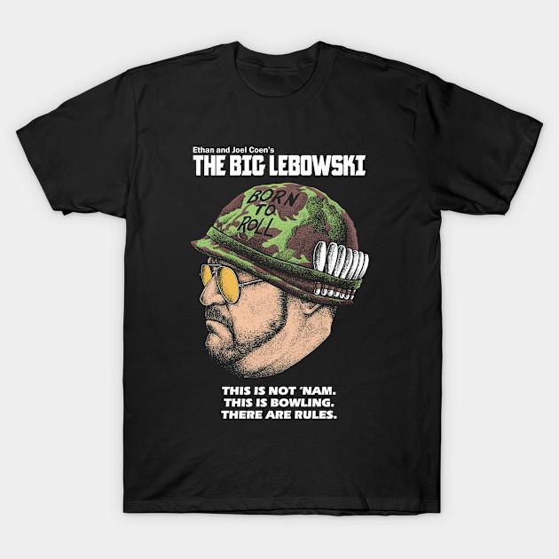 Men Black Print T-shirt The Big Lebowski, Walter Sobchak, Cult Classic No-Cut Transfer Paper Print Cotton Tshirt 3XL чёрный