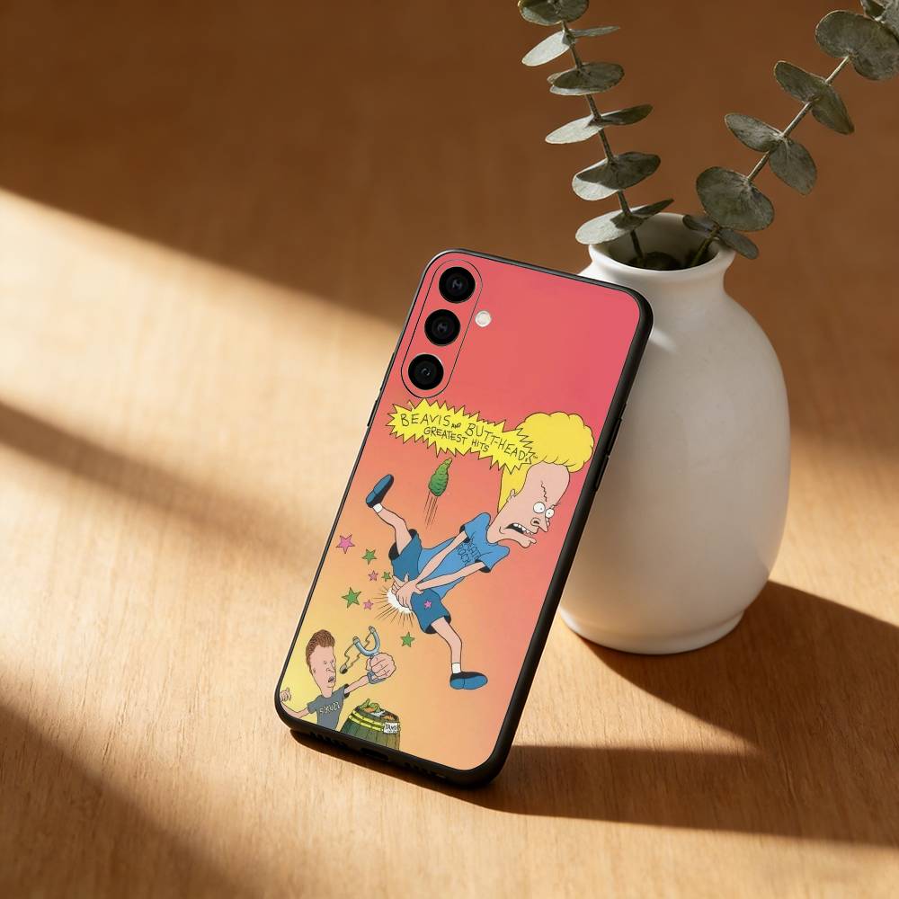 Cartoon B-Beavis and Butt-head Phone Case For Samsung GalaxyA13,21s,22,31,32,52,53,71,72,73,Soft Black Cover