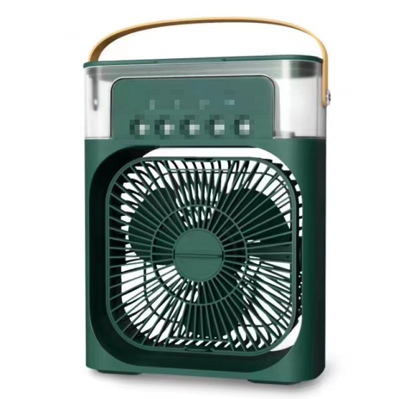 

3 in 1 Fan Air Conditioner Home Mini Cooler LED Night Light Portable Humidifier Air Conditioning Fan Office Home Fan зелёный