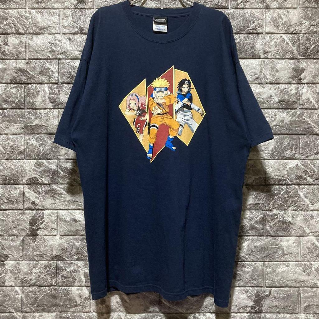 [USED] Rare Naruto T-shirt, Navy, Oversized, Anime