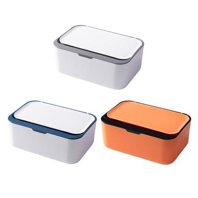 Boîte à mouchoirs en plastique britannique avec couvercle, porte-mouchoirs humides, distributeur de serviettes en papier, organisateur