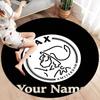 AFC Ajax Custom Name Round Area Rug,Carpet Rug for Living Room Bedroom Sofa Playroom Decor,Non-slip Floor Mat