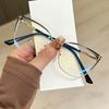 Transparent Cat Eye Glasses Women Trendy Design Anti Blue Light Glasses Computer Eyepiece Optical Spectacle Metal Frame Lentes