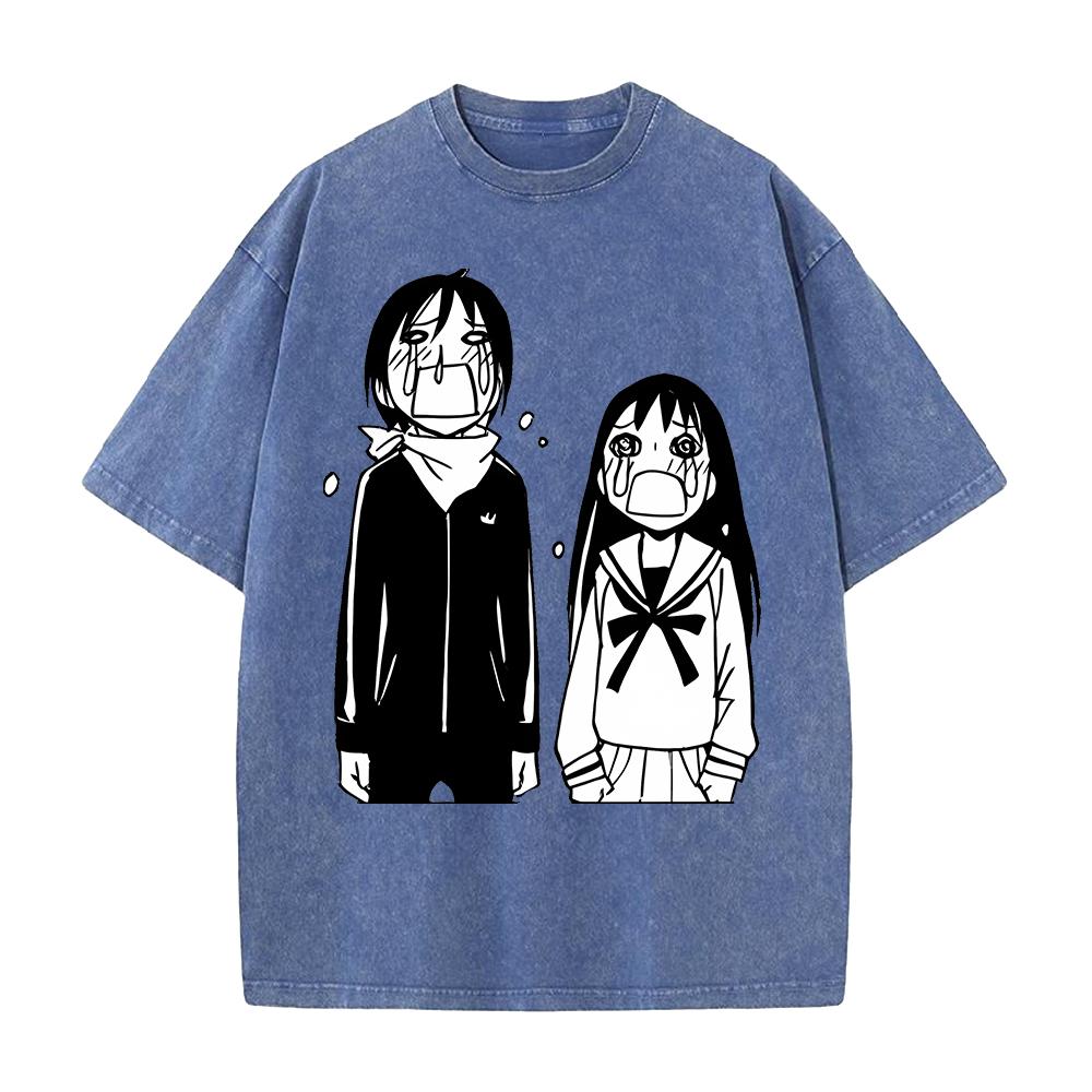 

Hot Anime Noragami Yato Iki Hiyori Clothing Men Women Casual Tshirts Washed Cotton Tee Retro Oversized T-shirt Harajuku T Shirt XXL синій