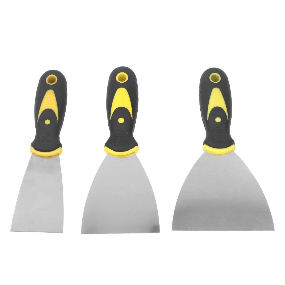 3PCS Stainless Steel Putty Knife Set Drywall Finishing Spackle Knife  for Patching and Painting
