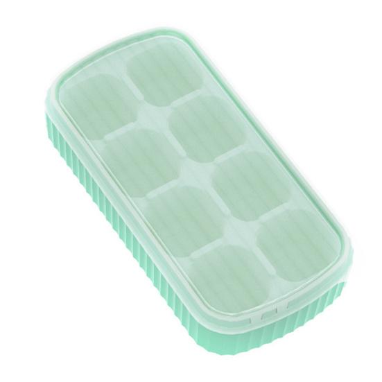Mini silikonový tác na kostky ledu s víkem Ideální pro koktejly a whisky Bez BPA a snadné uvolnění Prostorově úsporný design