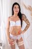 Mela garter belt white