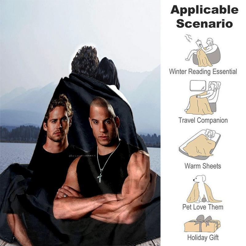 1Pc Fit Men Street Style Soft Flannel Blanket Vibrant Mixed Colors All Season Cozy Throw For Fans