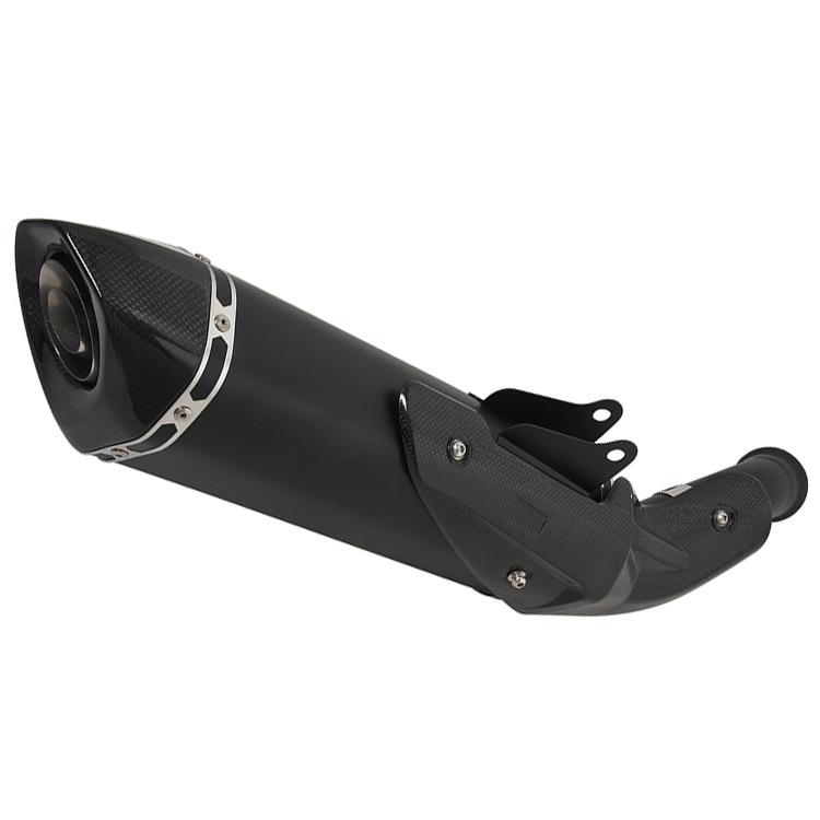 Black Stainless Steel Slip-On Exhaust Muffler with Heat Shield for KTM Duke 790 / 890