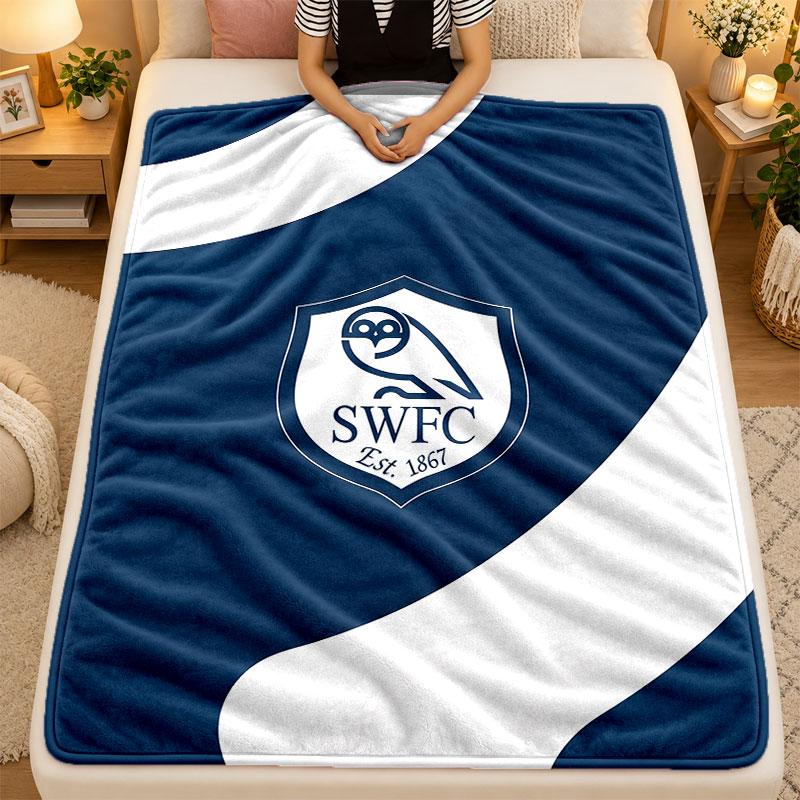 Flannel BlanketSheffield Wednesday Football Warm Soft Throw Blanket for Indoor Sofa Bed Living Room Use