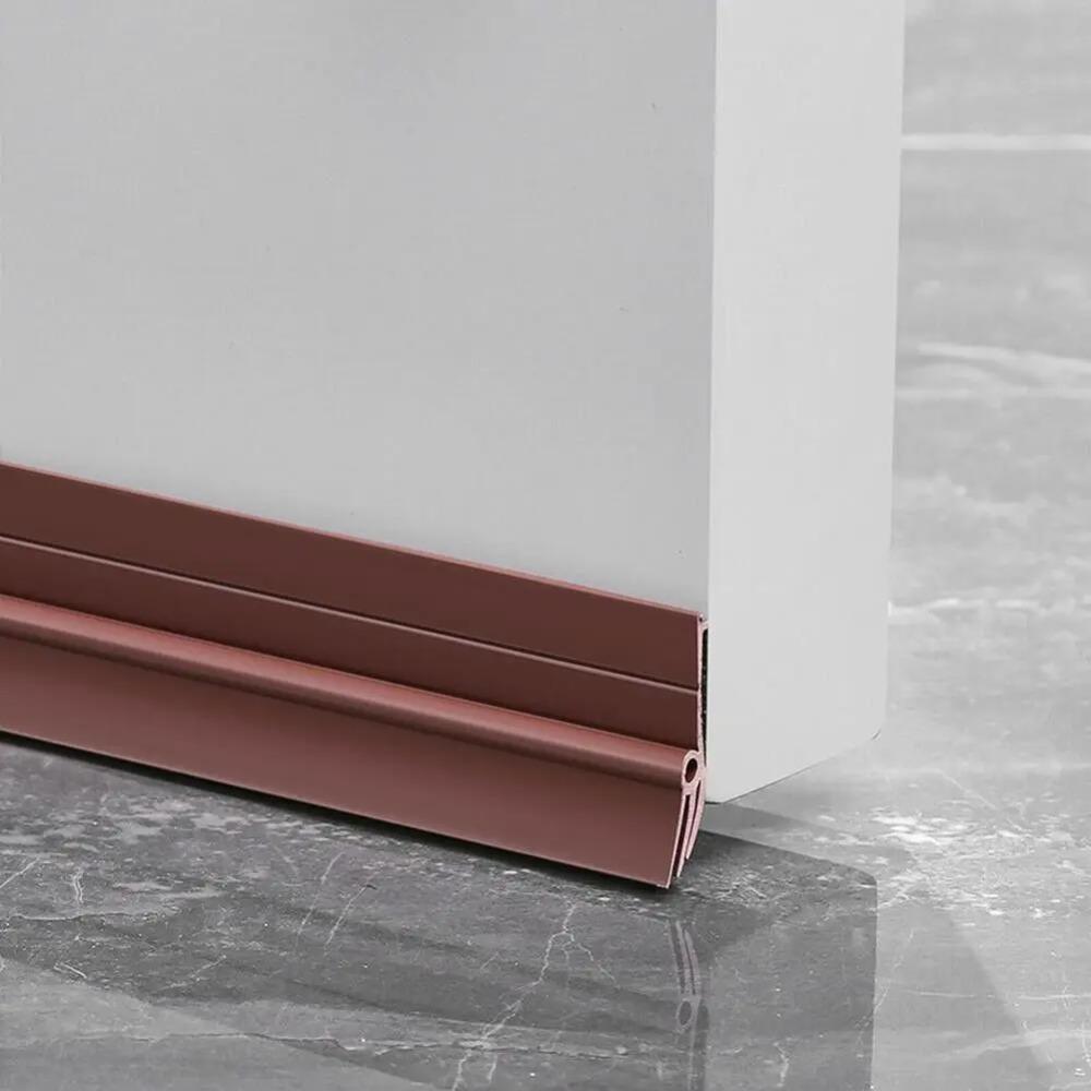 

Креативный гибкий уплотнитель под дверью, противохолодный, звукоизоляционный, нижний уплотнитель двери, ветрозащитный, самоклеящийся, фиксатор сквозняков коричневый