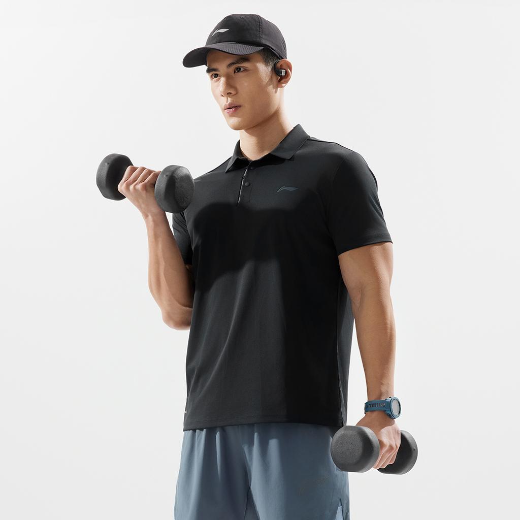 Li Ning Fitness Series Polo Shirt Men's Black APLV047-1