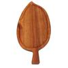 Acacia Wood Serving Tray Leaf Shaped Serving Board Sturdy Pallet Tray Wooden Food Plate for Sushi Snacks Cheese Dessert