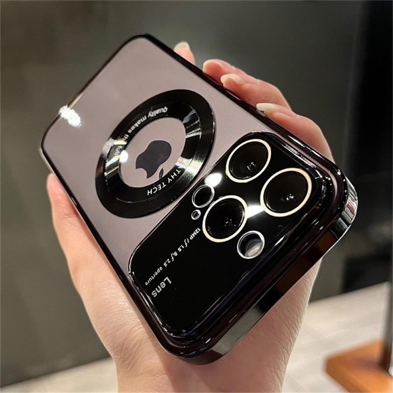 Beschichtung Glas Linsenschutz für Magsafe Magnetische Hülle für IPhone 13 12 14 Pro Max Plus Slim Klar Kabellose Ladegerät Abdeckung