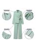 Elegante Completo da Donna Monocolore con Laccetti: Set Due Pezzi Moda Autunno 2026 - Top e Pantaloni
