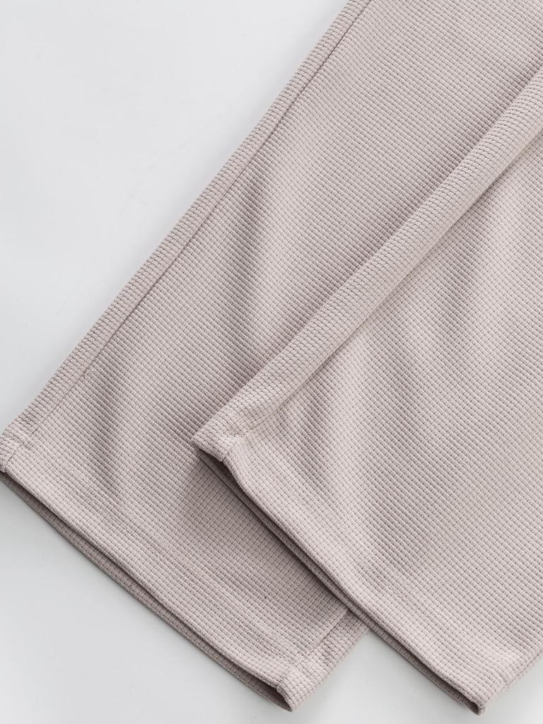 Four Seasons Solid Color Rope Waist Casual Sports Pants