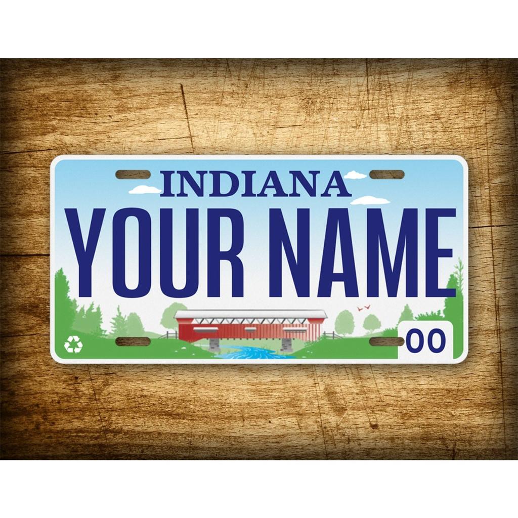 Personalized Indiana Custom Text Metal Sign Tin Sign Wall Art Home Decor Retro Vintage