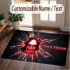 Benutzerdefinierter Teppich Nottingham Forest Muster Druck Name Text Weicher Rutschfester Boden Teppich für Heim Innen Dekoration