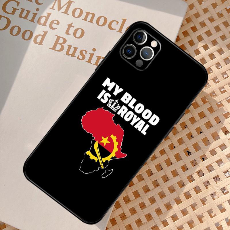 Angola Flag Case For iPhone 16 13 11 12 14 15 Pro Max Mini XR X XS MAX Plus Cover Cases