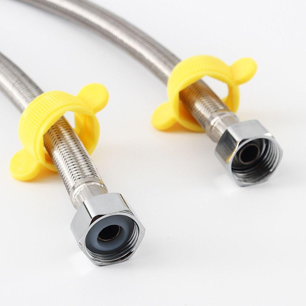 Stainless Steel Flexible Braided Hose 30-200cm Leak-Proof Explosion-Proof Hose Universal Interface 1/2 Inch Faucet Water Pipe