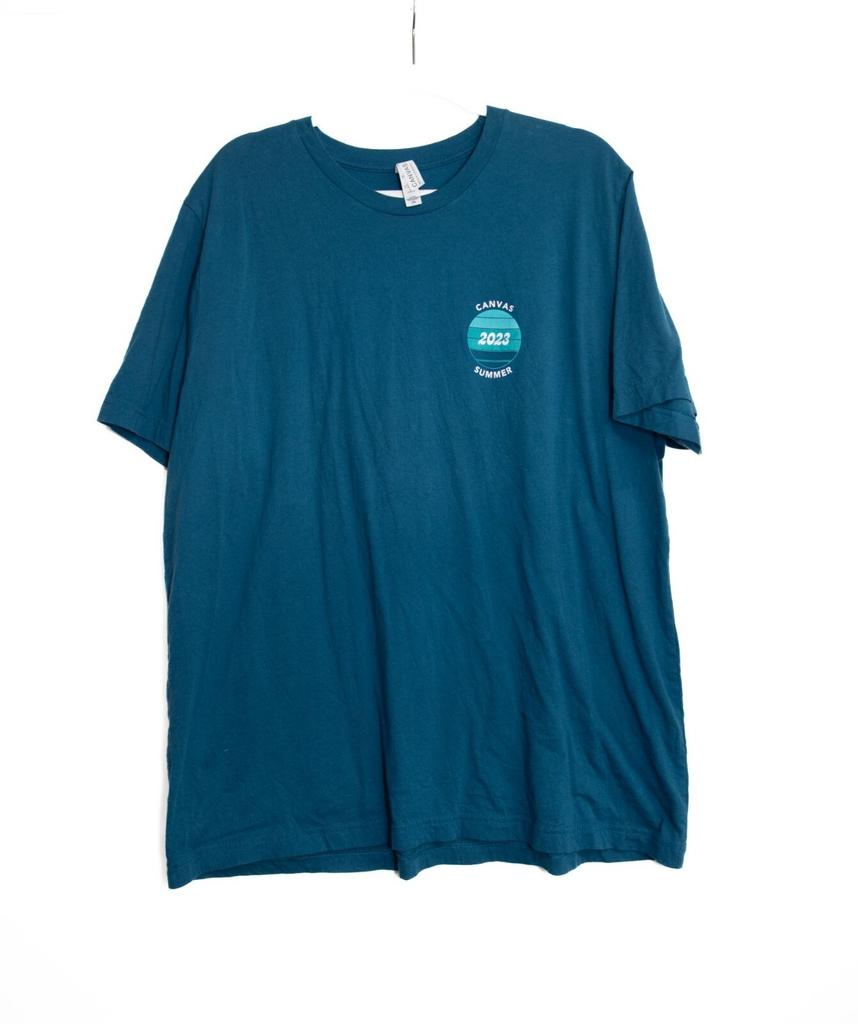 Canvas Summer 2023 Teal T-Shirt Bella+Canvas 2XL Unisex Casual