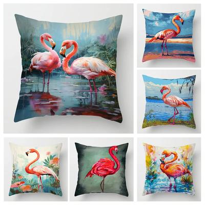 Modern Decorative Cushion for Home Living Room Decor Throw Pillow Cover 45*45 40x40cm 60x60cm 45x45cm 50x50cm Amini Flamingos