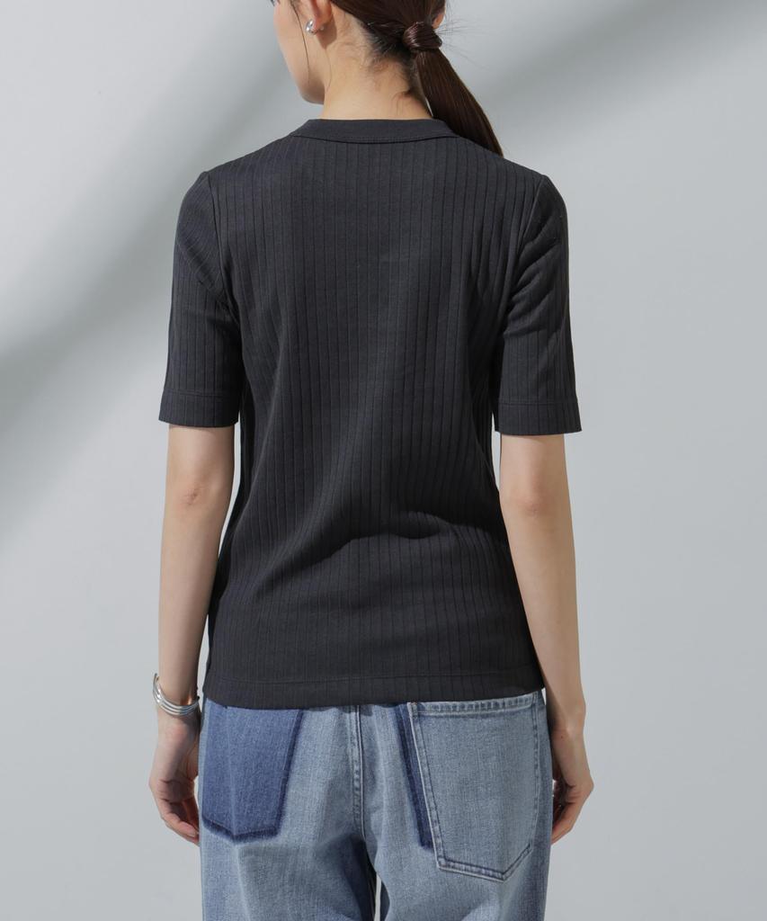 Nano Universe Sweat Crew Neck Ribbed Size Greige Anti-Soaked(R) Stain-Resistant T-Shirt, Small,